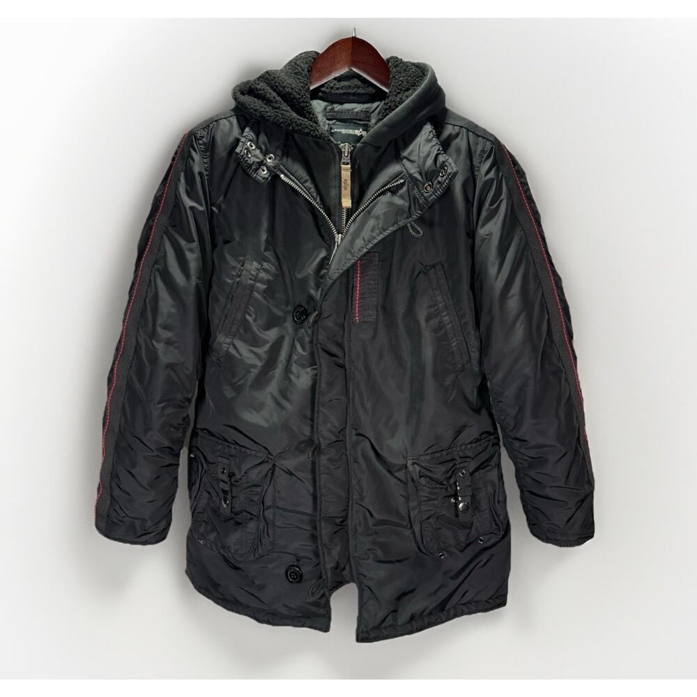 Alpha Industries Cobb II Jacket Coat Parka Women's Size M Alpha Jacket Black